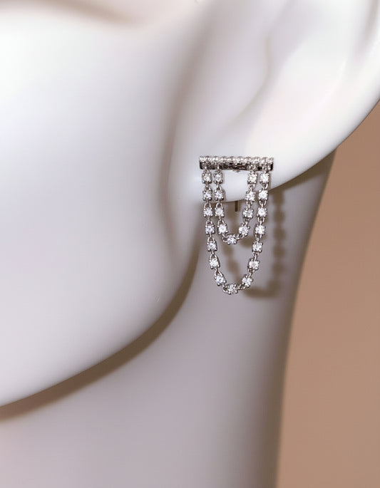 QJ0068 18k solid gold mix and match earrings