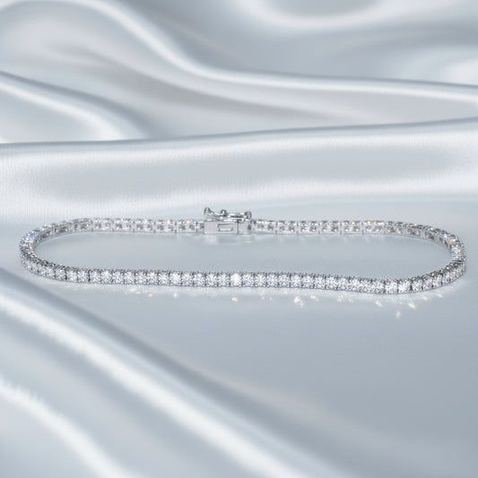 7" 2.13CT version natural diamond tennis bracelet in 18k solid gold (order lead time 3 weeks)