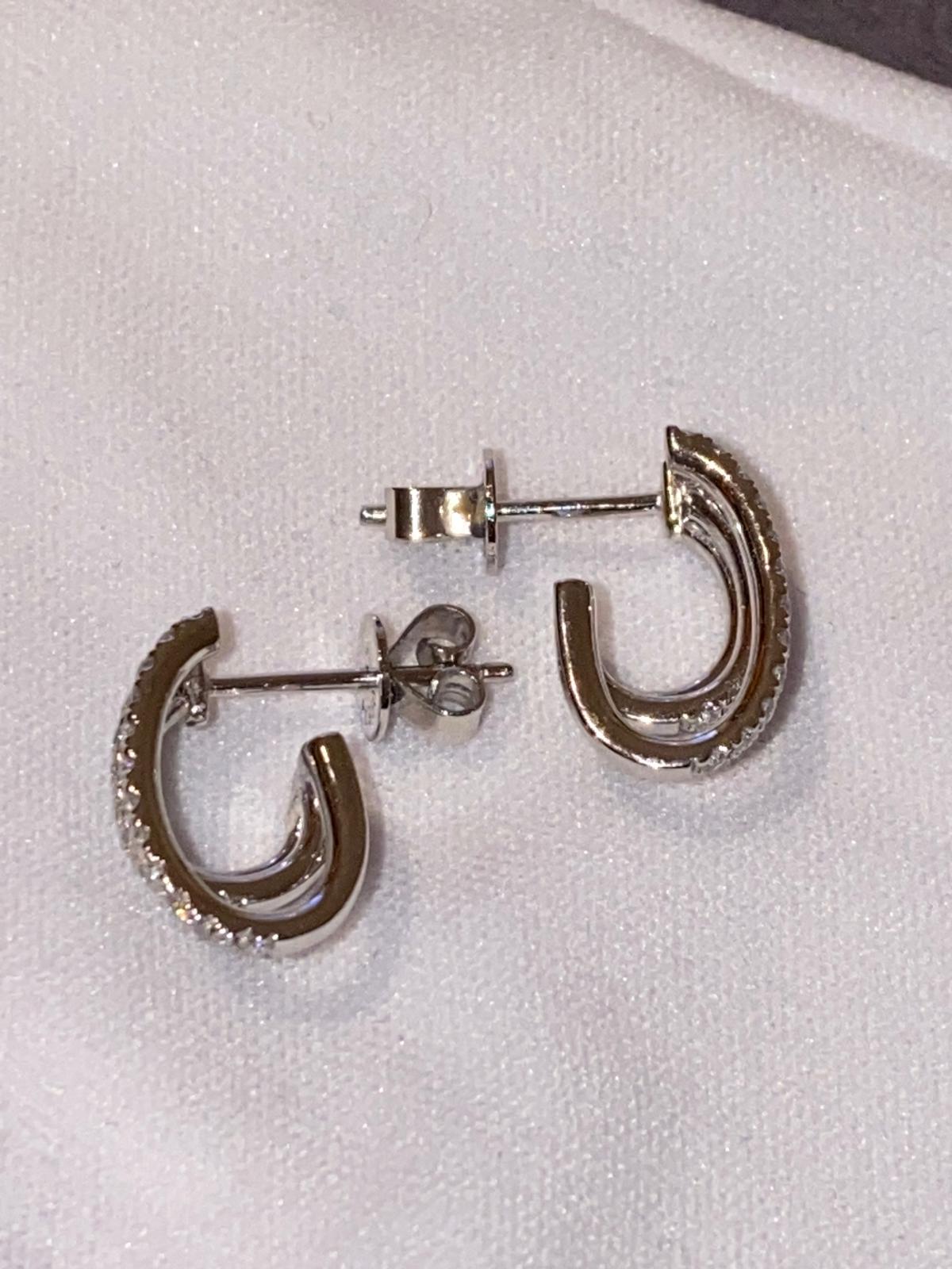 Orecchini in platino 950 con diamanti naturali