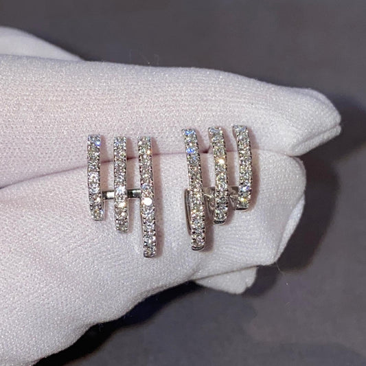 Orecchini in platino 950 con diamanti naturali