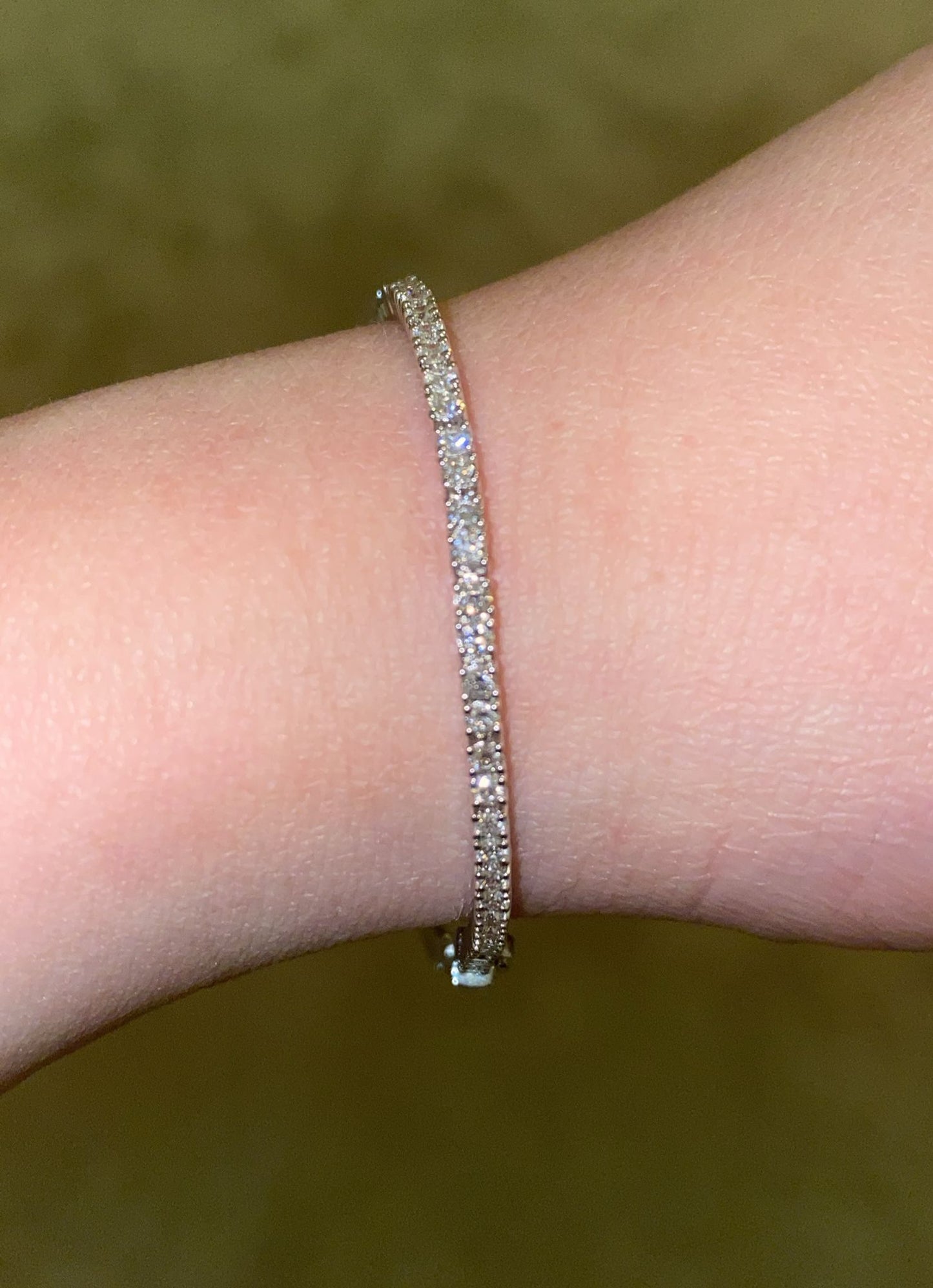 7" 2.13CT version natural diamond tennis bracelet in 18k solid gold (order lead time 3 weeks)