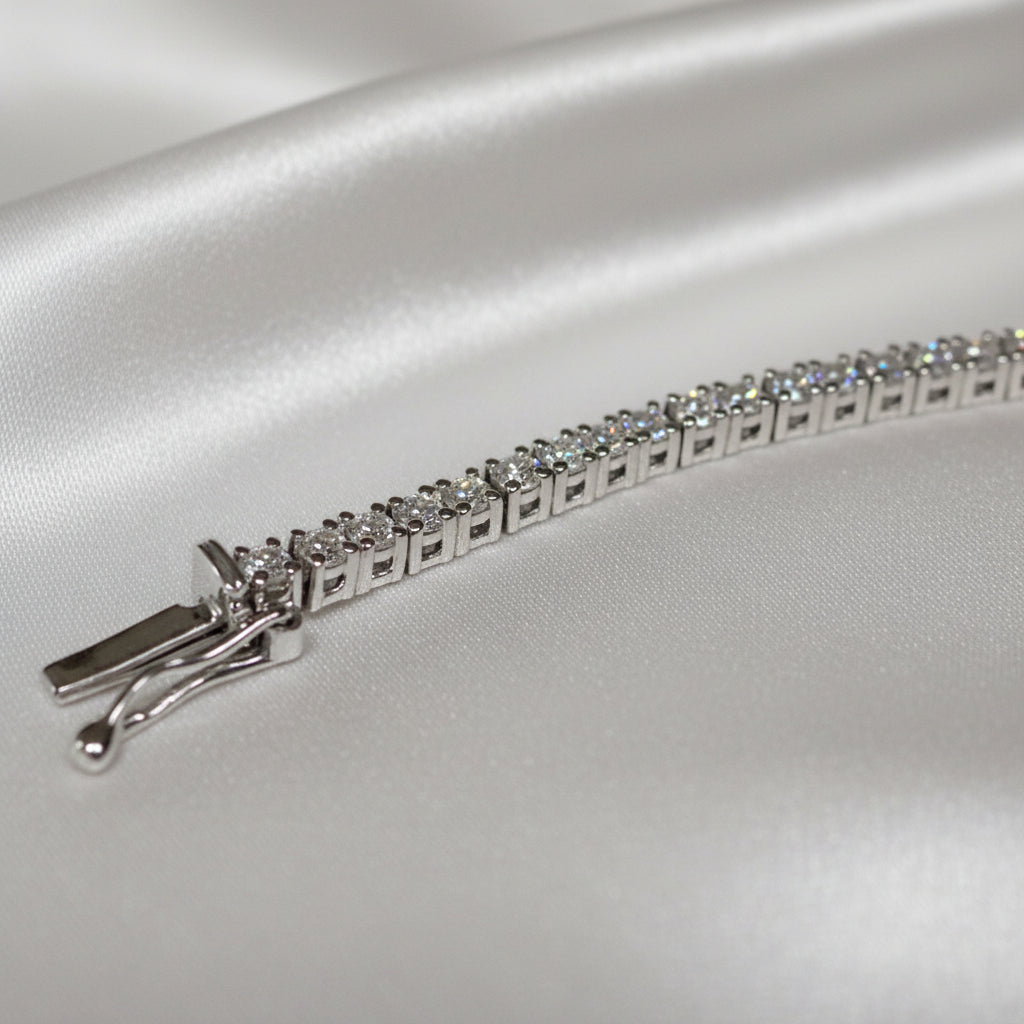 7" 2.13CT version natural diamond tennis bracelet in 18k solid gold (order lead time 3 weeks)