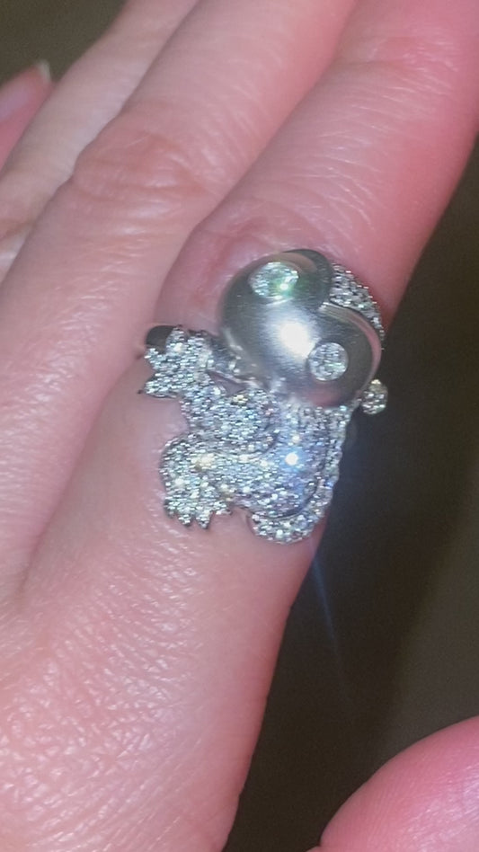 Natural round brilliant cut diamond monkey ring